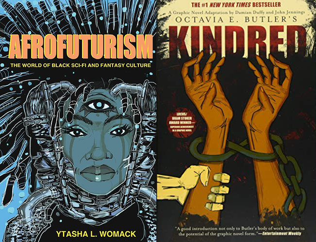 Afrofuturism and Kindred A Graphic Novel Adaptation book covers