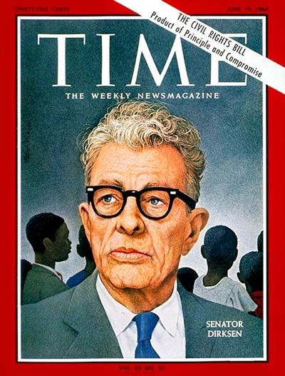Senator Dirksen on the June 19, 1964 Time Magazine issue cover