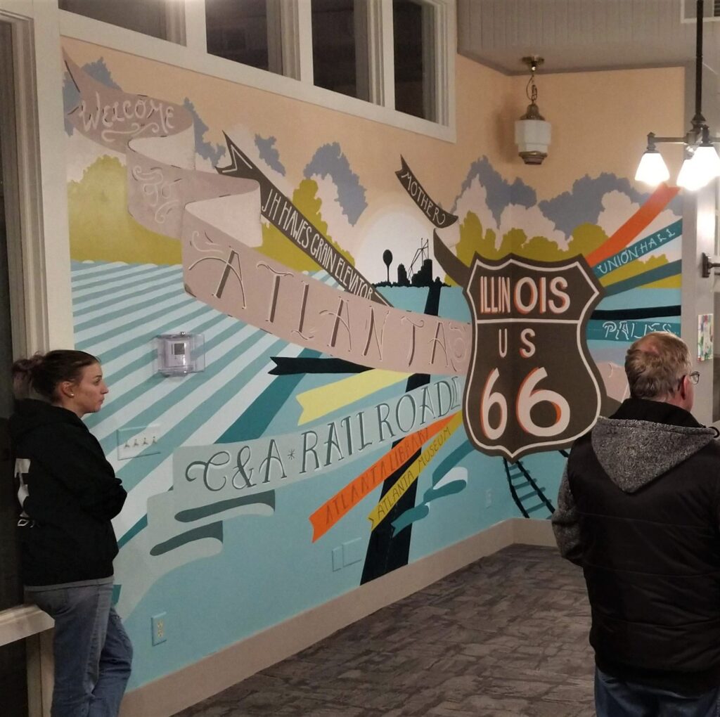Museum on Main Street Exhibition Kiosk featuring route 66 artwork