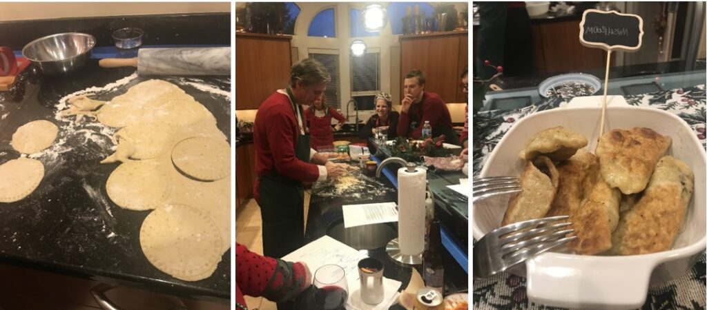 Loden family making Pierogi during Christmas 2019