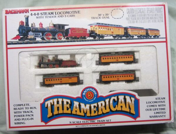The American steam locomotive train set by Bachmann